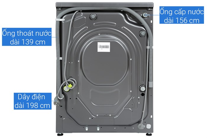 Máy giặt Aqua Inverter 9 kg AQD-A902G S Màu Bạc