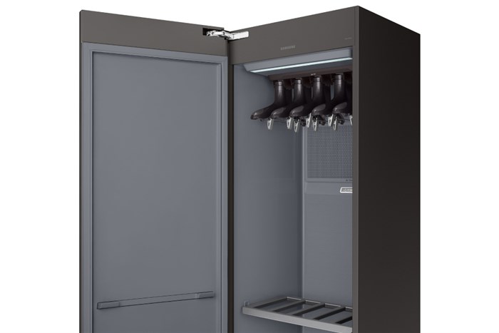 Tủ chăm sóc quần áo thông minh Samsung Bespoke AirDresser 5 móc DF10A9500CG/SV Màu Đen - xanh dương