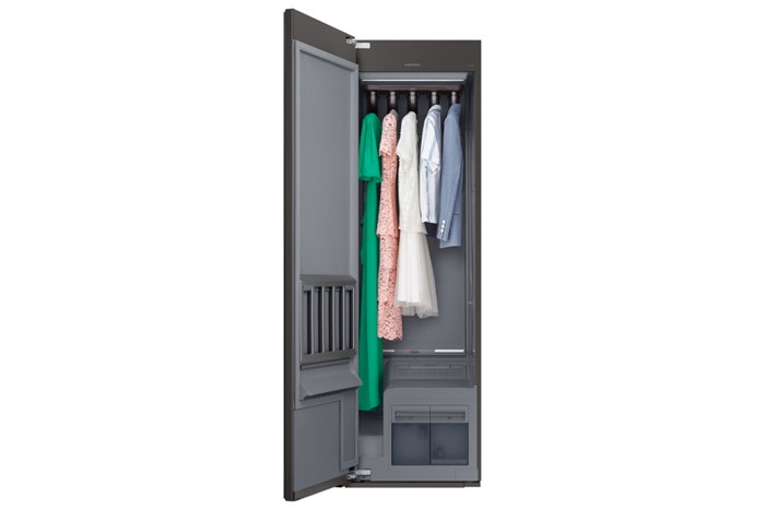 Tủ chăm sóc quần áo thông minh Samsung Bespoke AirDresser 5 móc DF10A9500CG/SV Màu Đen - xanh dương