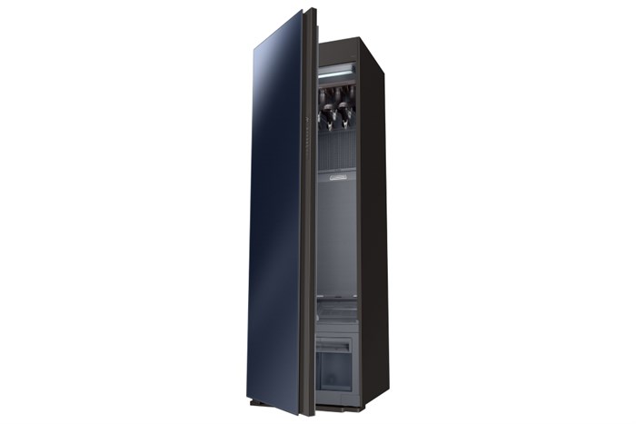 Tủ chăm sóc quần áo thông minh Samsung Bespoke AirDresser 5 móc DF10A9500CG/SV Màu Đen - xanh dương