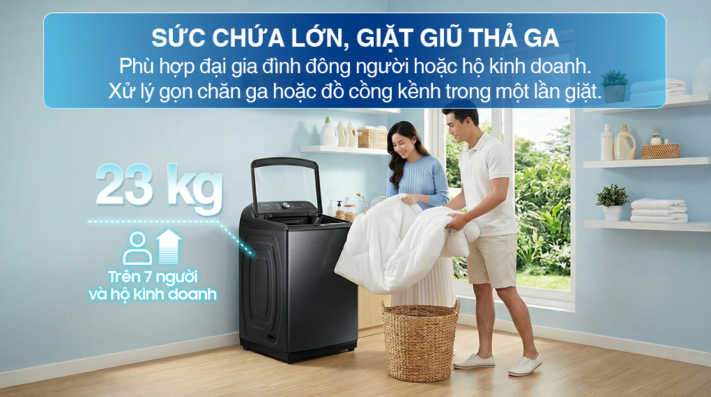 Máy giặt Samsung Inverter 23 kg WA23A8377GV/SV