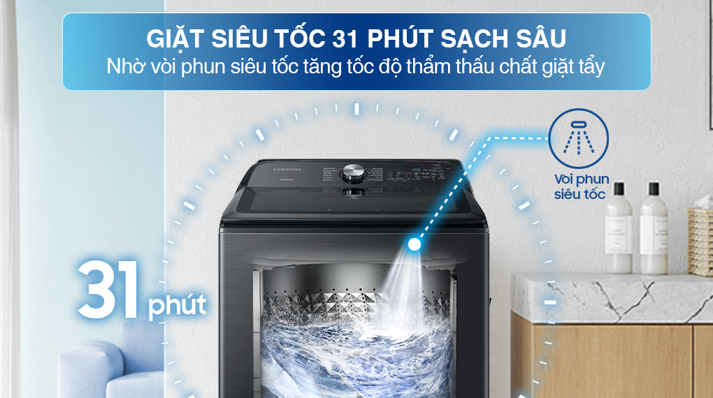 Máy giặt Samsung Inverter 23 kg WA23A8377GV/SV