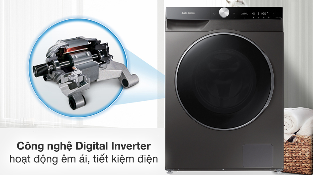 Máy giặt sấy Samsung Inverter 12 kg WD12TP34DSX/SV - Động cơ - công nghệ tiết kiệm điện