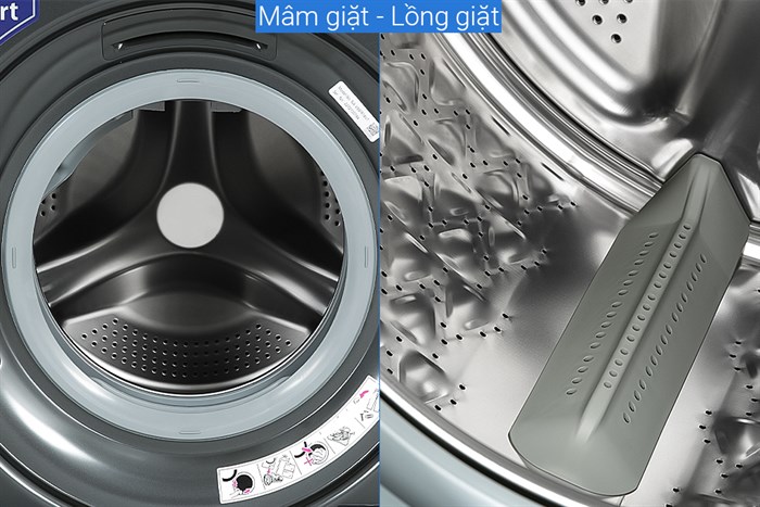 Máy giặt Panasonic Inverter giặt 10.5 kg - sấy tiện ích 2 kg NA-V105FR1BV Màu Đen