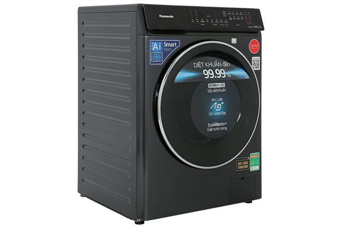 Máy giặt sấy Panasonic Inverter giặt 9.5 kg - sấy 6 kg NA-S956FR1BV Màu Đen