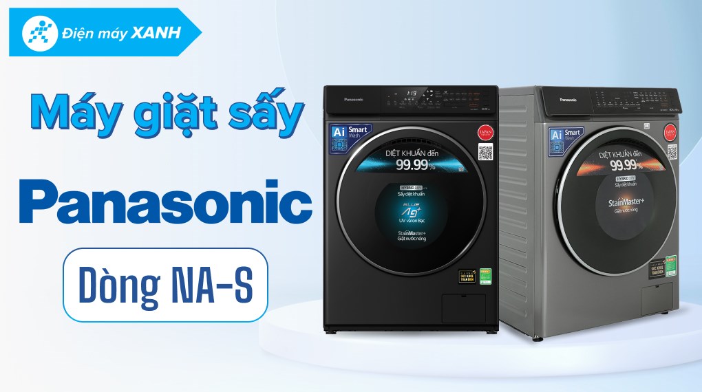 Máy giặt sấy Panasonic Inverter giặt 9 kg - sấy 6 kg NA-S96FC1LVT
