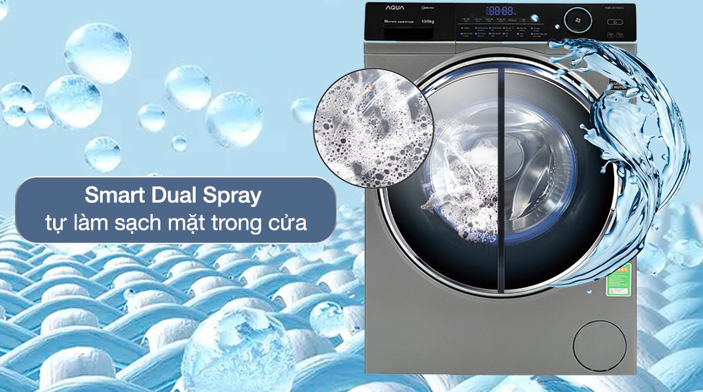 Máy giặt sấy Aqua Inverter giặt 10 kg - sấy 6 kg AQD-AH1000G.PS