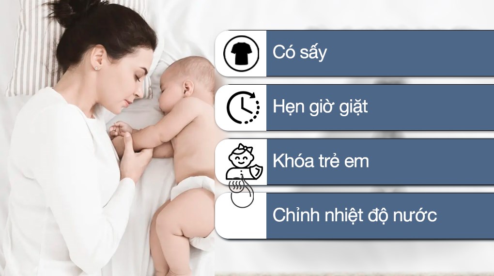 Máy giặt sấy Aqua Inverter giặt 10 kg - sấy 6 kg AQD-AH1000G.PS