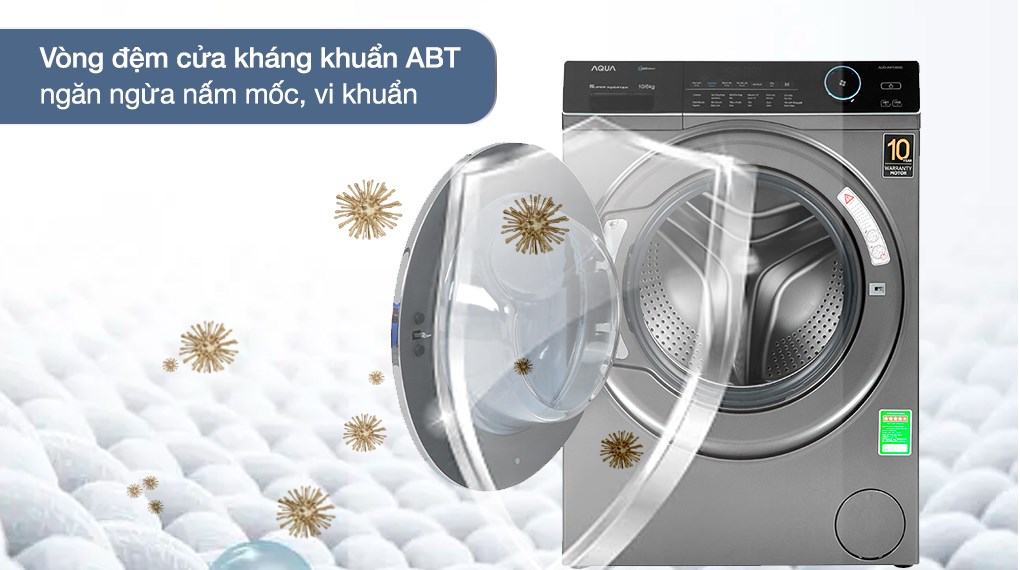 Máy giặt sấy Aqua Inverter giặt 10 kg - sấy 6 kg AQD-AH1000G.PS