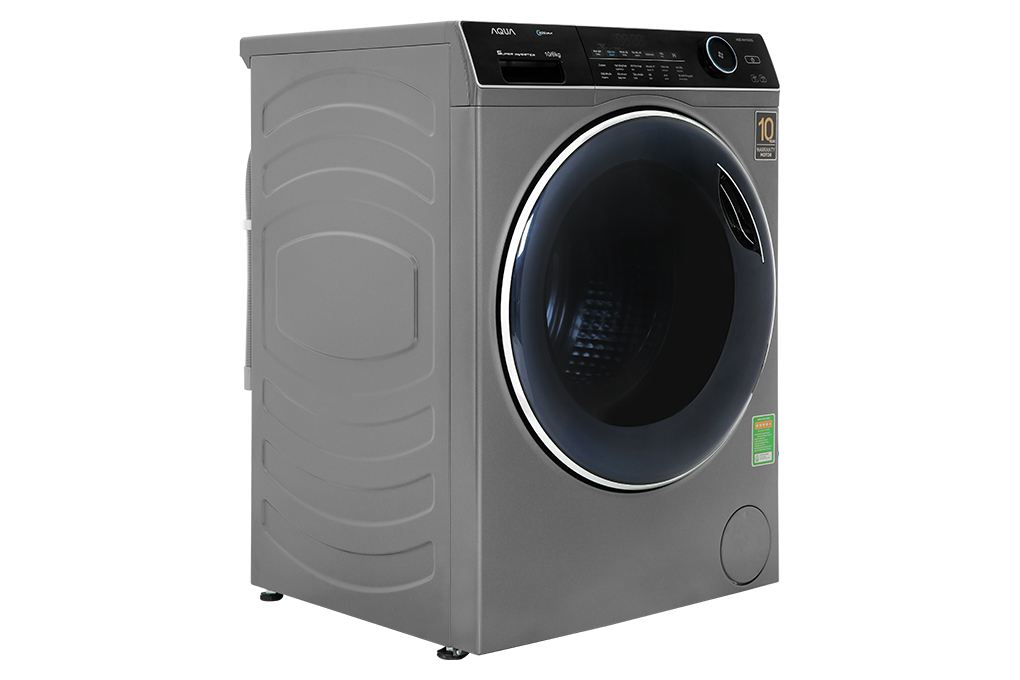Máy giặt sấy Aqua Inverter giặt 10 kg - sấy 6 kg AQD-AH1000G.PS Màu Bạc