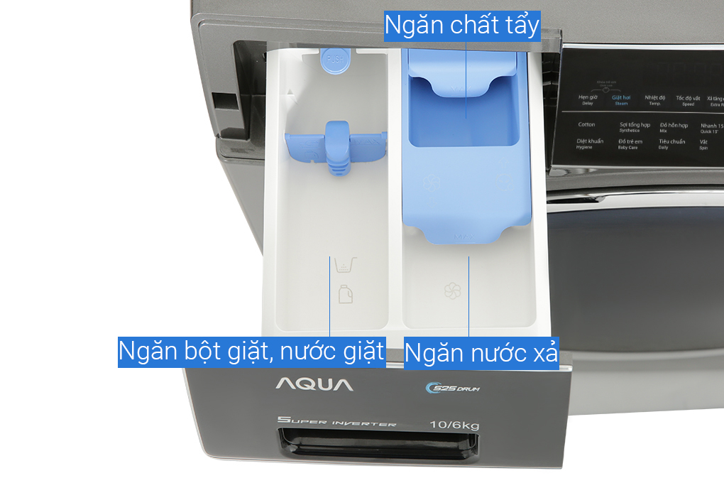 Máy giặt Aqua Inverter 12 kg AQD-A1200H PS Màu Bạc