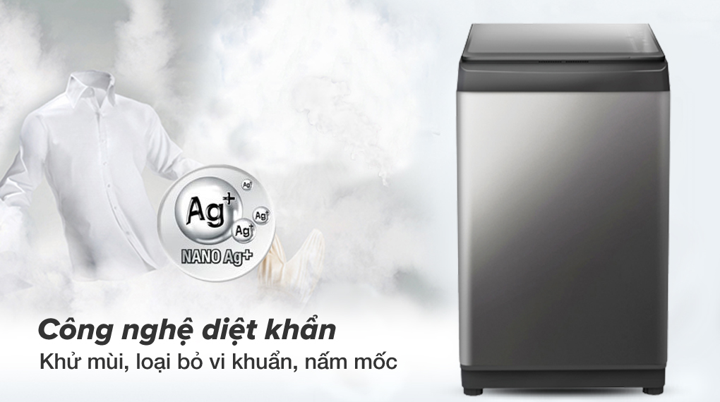 Diệt khuẩn - Máy giặt Aqua 9 kg AQW-F91GT S