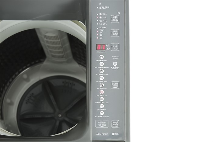 Máy giặt Aqua 9 kg AQW-F91GT S Màu Bạc