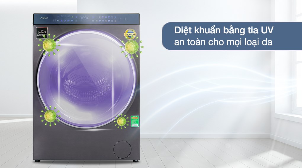 Máy giặt sấy Aqua Inverter giặt 15 kg - sấy 10 kg AQD-DH1500G PP