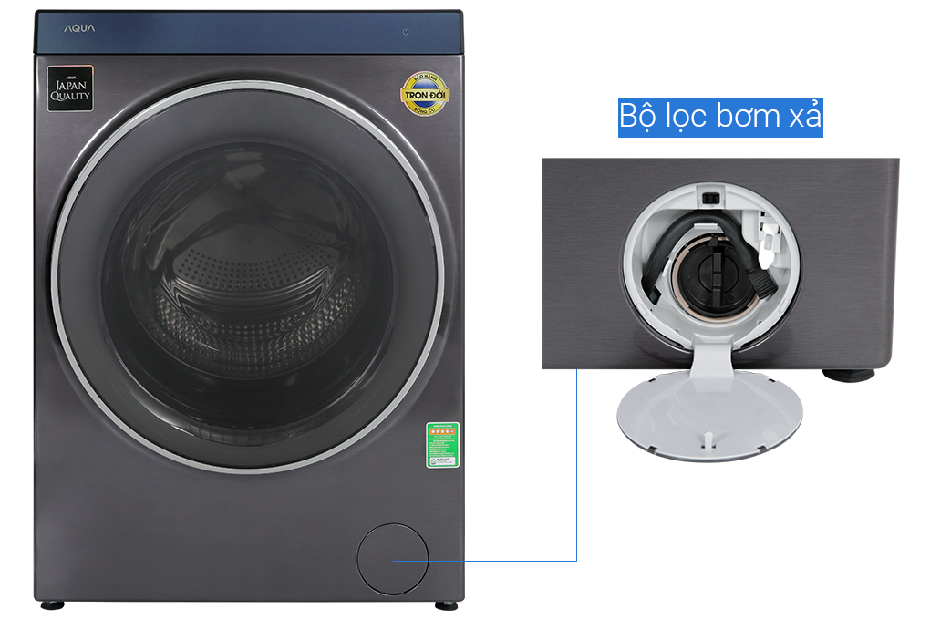 Máy giặt sấy Aqua Inverter giặt 15 kg - sấy 10 kg AQD-DH1500G PP Màu Xám