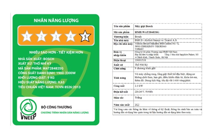 Máy giặt Bosch 9 kg WAT28482SG