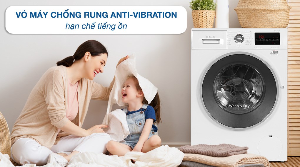 Máy giặt sấy Bosch giặt 9 kg - sấy 6 kg WNA14400SG