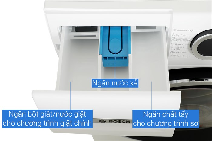 Máy giặt sấy Bosch 10 kg - sấy 6 kg WNA254U0SG Màu Trắng