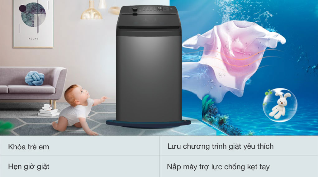 7. Tiện ích Máy giặt Electrolux 14 kG EWT1474M7SA