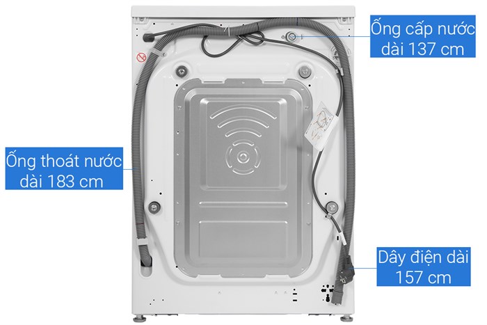 Máy giặt sấy LG AI DD Inverter giặt 11 kg - sấy 7 kg FV1411D4W Màu Trắng