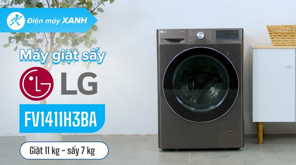 Máy giặt sấy LG Inverter giặt 11 kg - sấy 7 kg FV1411H3BA