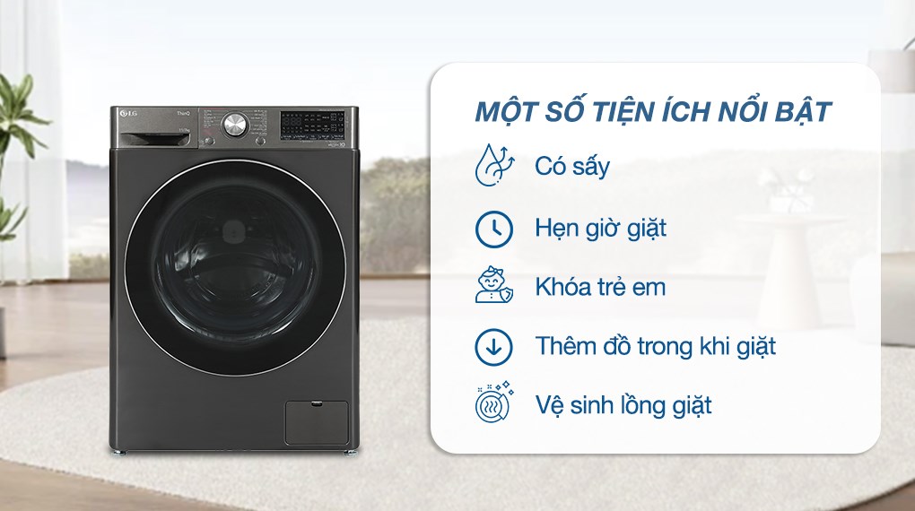 Máy giặt sấy LG Inverter giặt 11 kg - sấy 7 kg FV1411H3BA