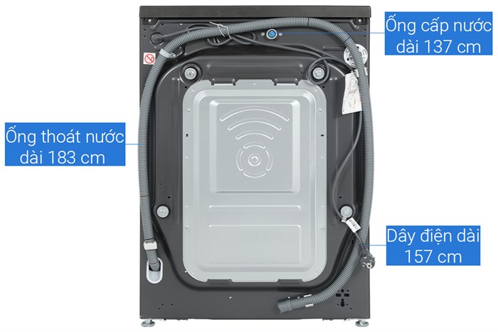Máy giặt sấy LG Inverter giặt 11 kg - sấy 7 kg FV1411H3BA Màu Đen