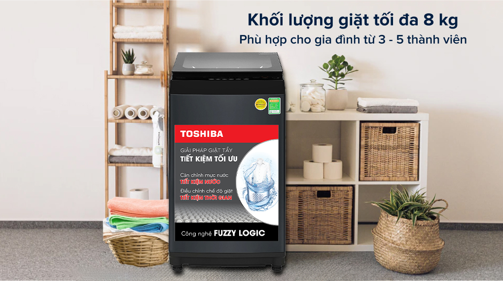 Máy giặt Toshiba 8 kg AW-M905BV(MK) - Khối lượng giặt
