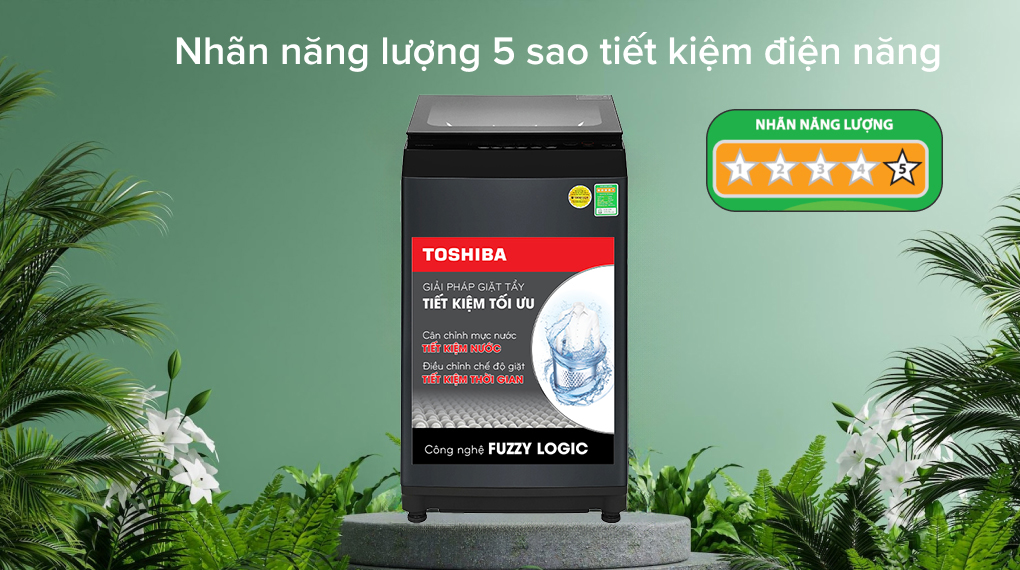 Máy giặt Toshiba 8 kg AW-M905BV(MK) - Tiết kiệm điện năng