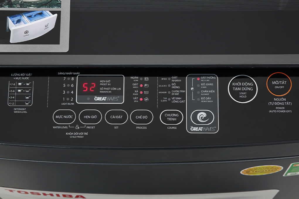 Máy giặt Toshiba 9 kg AW-M1000FV(MK) Màu Đen