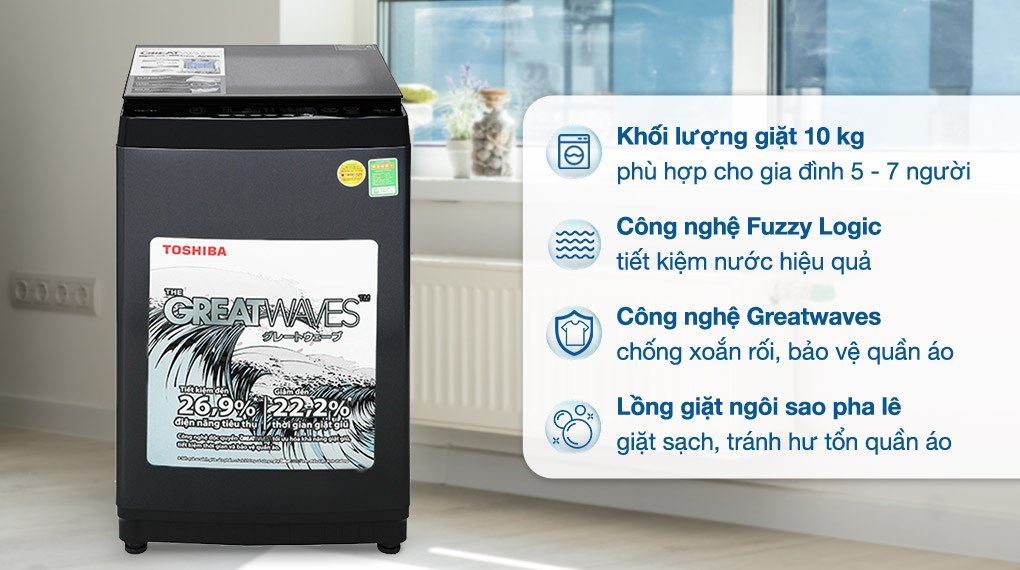 Máy giặt Toshiba 10 kg AW-M1100PV(MK) - 2