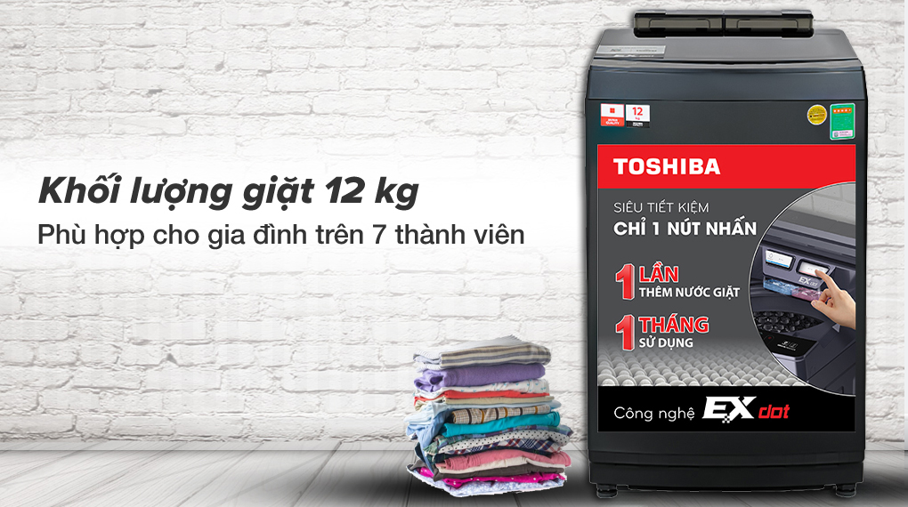 Hiện đại - Máy giặt Toshiba Inverter 12 kg AW-DUM1300KV(MG)