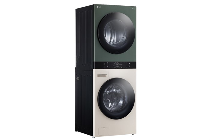 Tháp giặt sấy LG WashTower Inverter giặt 21 kg - sấy 16 kg WT2116SHEG Màu Xanh rêu
