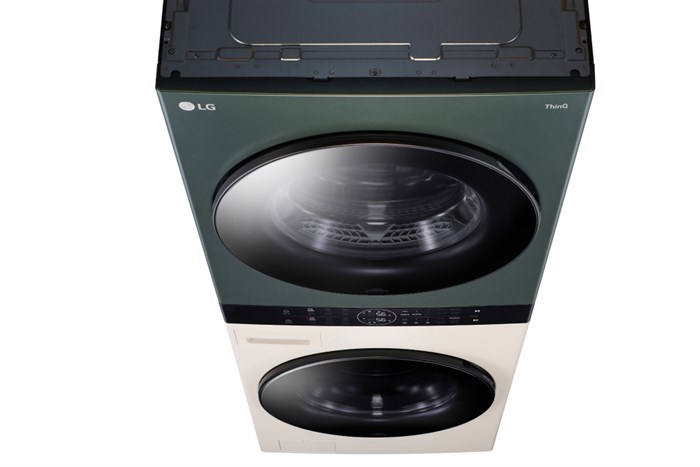 Tháp giặt sấy LG WashTower Inverter giặt 21 kg - sấy 16 kg WT2116SHEG Màu Xanh rêu