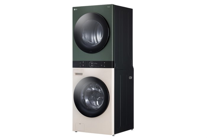 Tháp giặt sấy LG WashTower Inverter giặt 21 kg - sấy 16 kg WT2116SHEG Màu Xanh rêu