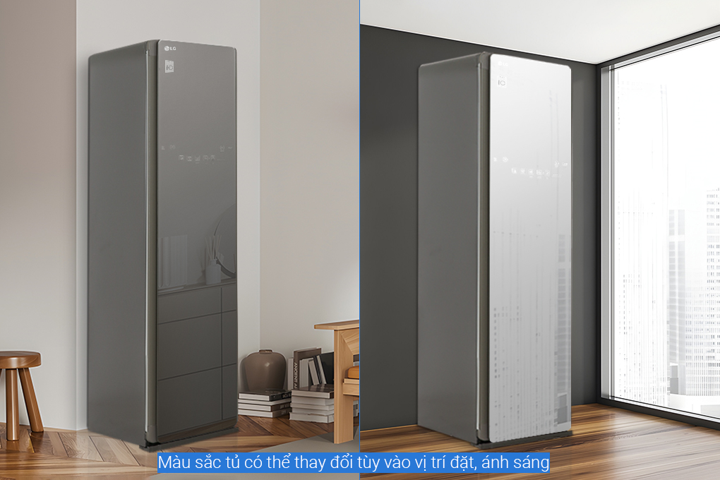 Tủ chăm sóc quần áo thông minh LG Styler Inverter 3 móc S3MFC Màu Trắng - Bạc