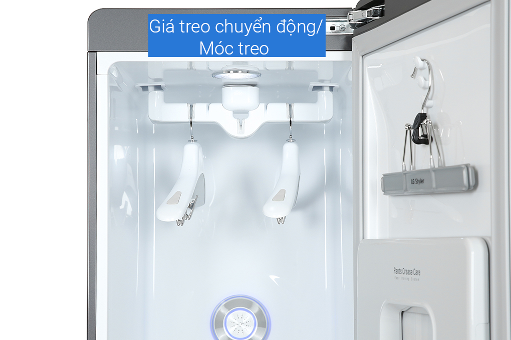 Tủ chăm sóc quần áo thông minh LG Styler Inverter 3 móc S3MFC Màu Trắng - Bạc