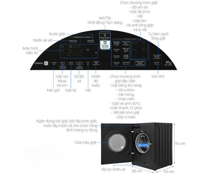 Máy giặt Hitachi Inverter 10 kg BD-100XGV MAG