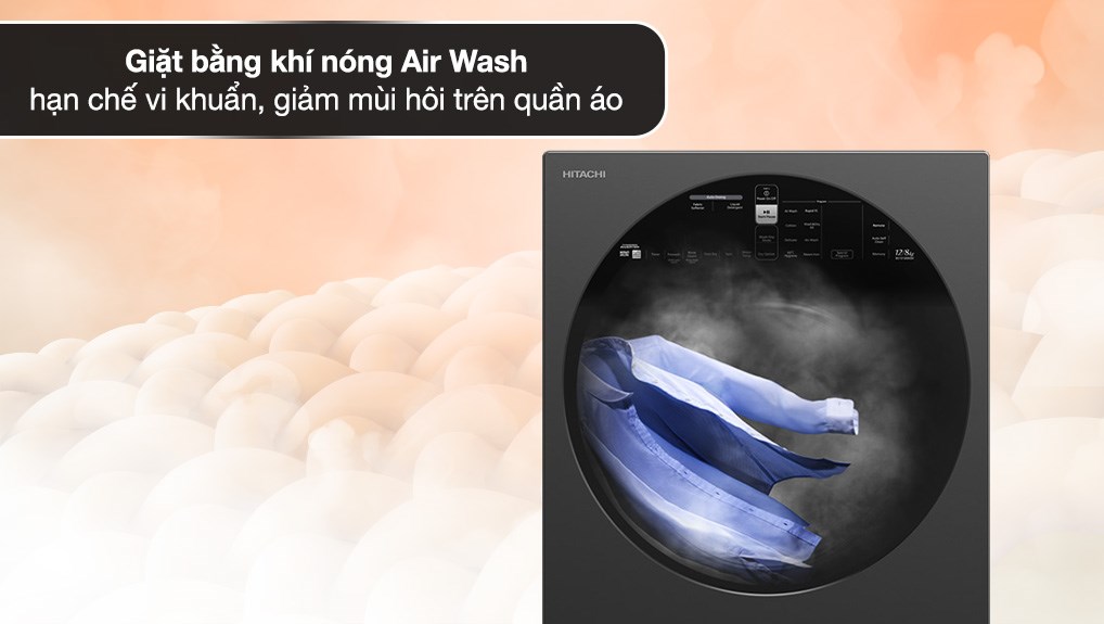 Máy giặt sấy Hitachi Inverter giặt 12 kg - sấy 8 kg BD-D120XGV MAG