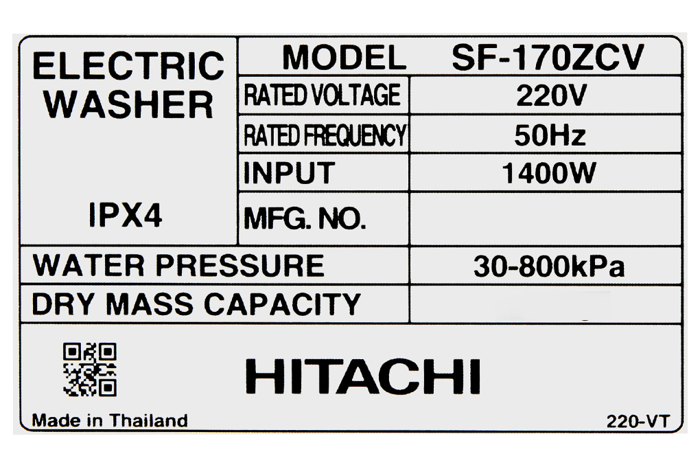 Máy giặt Hitachi Inverter 17 kg SF-170ZCV SS - 10