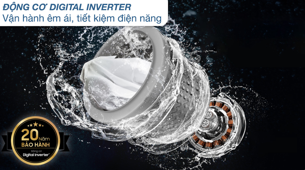 Máy giặt Samsung Inverter 14 kg WA14CG5745BVSV - Công nghệ inverter
