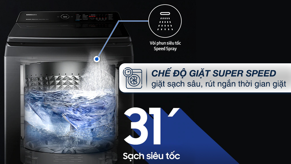 Máy giặt Samsung Inverter 12 kg WA12CG5745BVSV