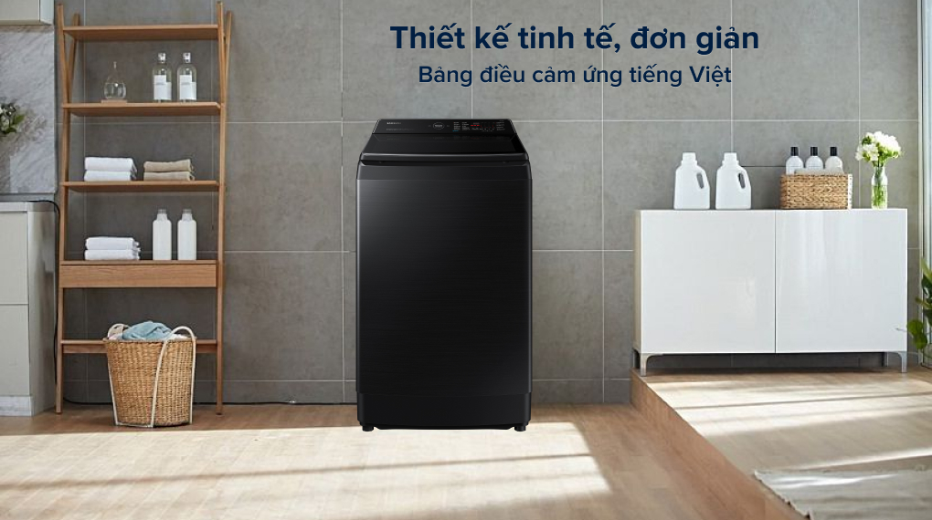 Tổng quan thiết kế Máy giặt Samsung lồng đứng WA12CG5886BVSV