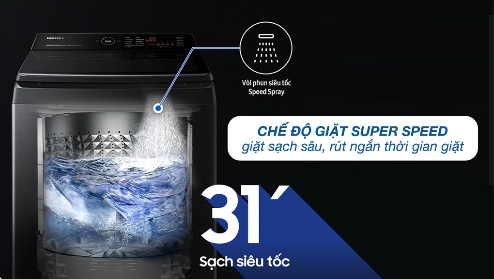 Máy giặt Samsung Inverter 17 kg WA17CG6886BVSV