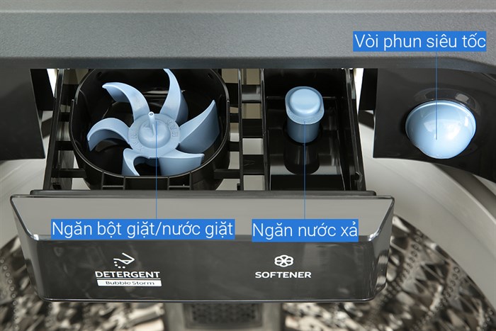 Máy giặt Samsung Inverter 17 kg WA17CG6886BVSV Màu Đen