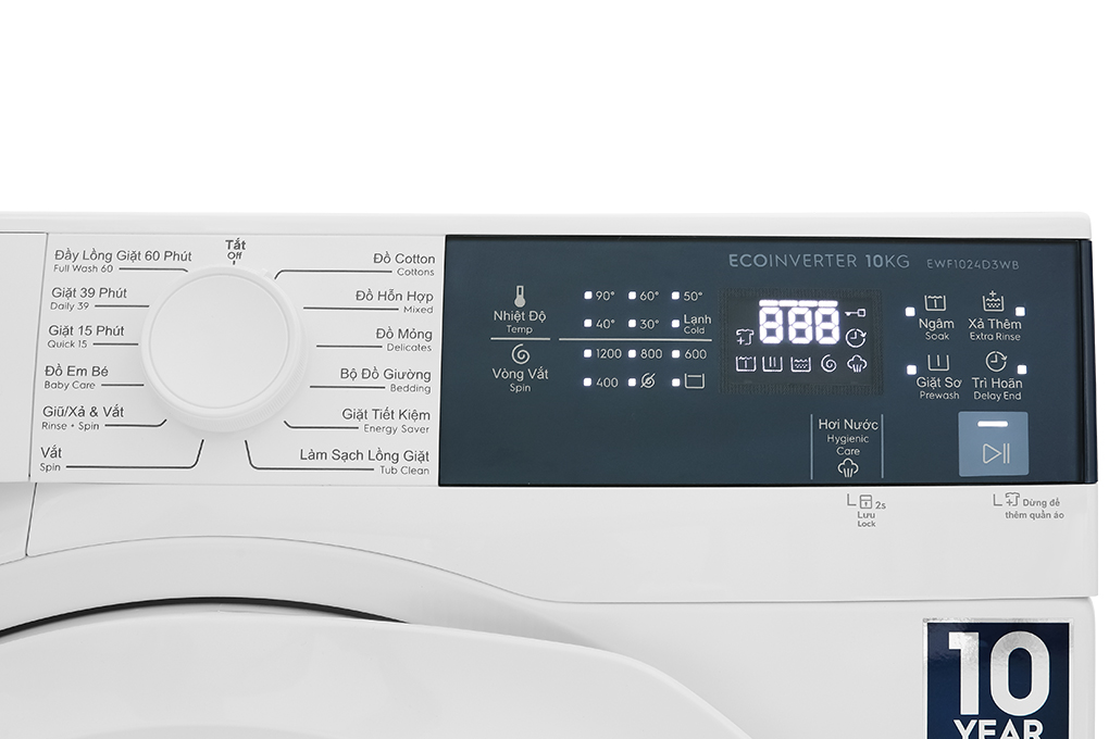 Máy giặt Electrolux UltimateCare 300 Inverter 10 kg EWF1024D3WB Màu Trắng