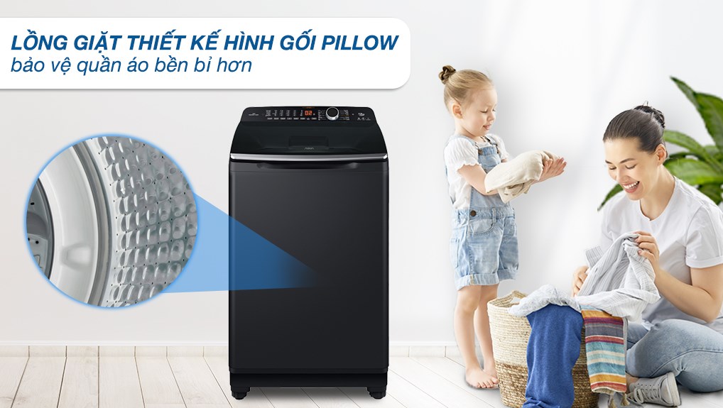 Máy giặt Aqua Inverter 12 kg AQW-DR120HT BK