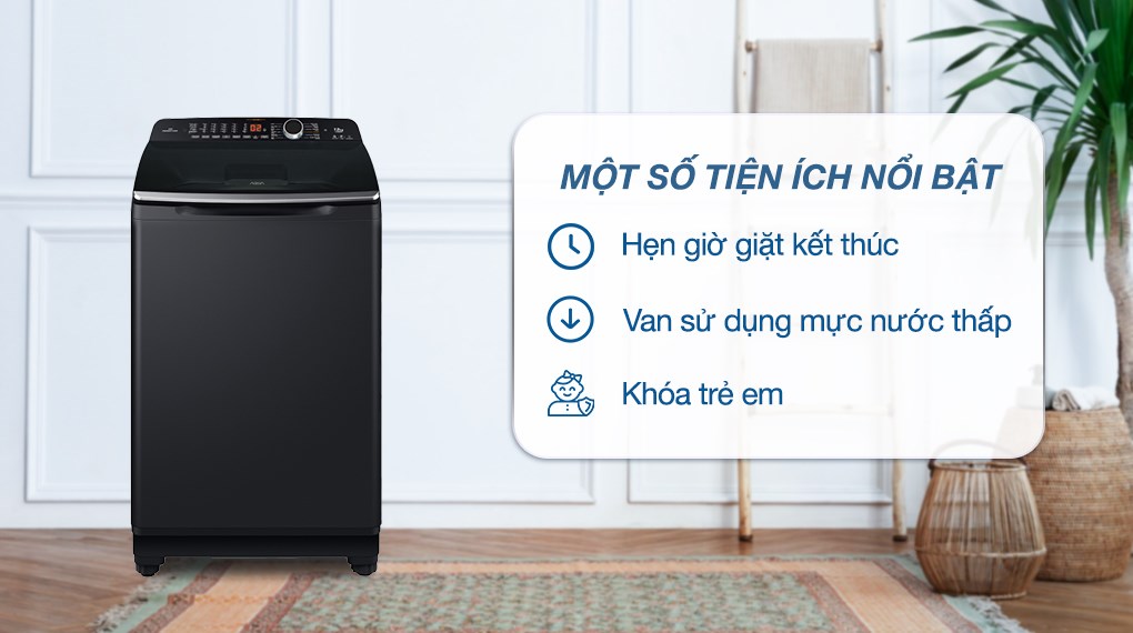 Máy giặt Aqua Inverter 12 kg AQW-DR120HT BK