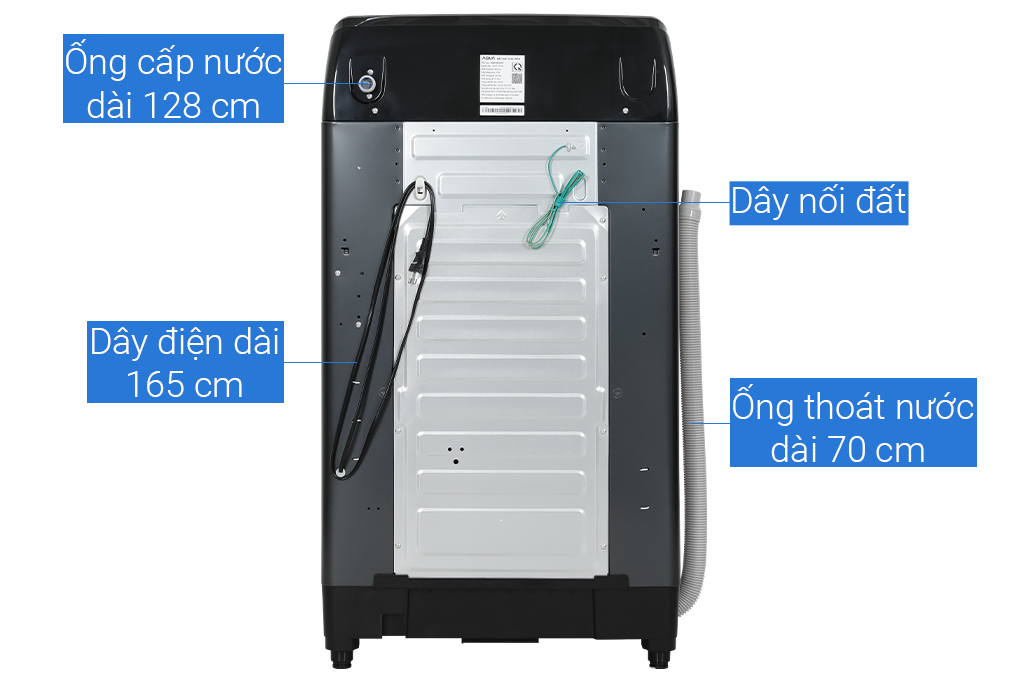 Máy giặt Aqua Inverter 12 kg AQW-DR120HT BK Màu Xám