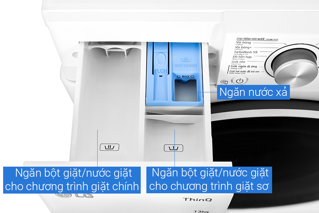 Máy giặt LG AI DD Inverter 13 kg FV1413S4W Màu Trắng